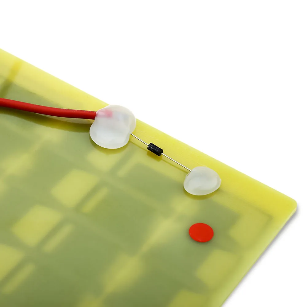 10Watt 18V Solar Panel with 1M Alligator Clip Cable Solar Cell for 12V Garden Fountain Pond Battery Charger