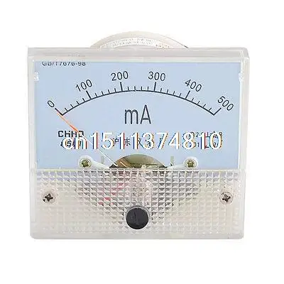 Screw Mounted Plastic Shell AC Milliamp Current Meter Panel 0-500MA