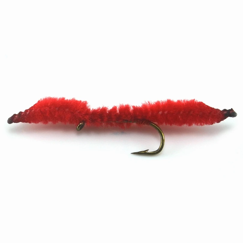 MNFT Wholesale 100Pcs/Bag [#10] Red Colours San Juan Worms Nymphs Fly Flies Fishing