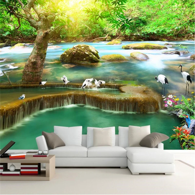 Beibehand-papel de parede cascata com guindaste