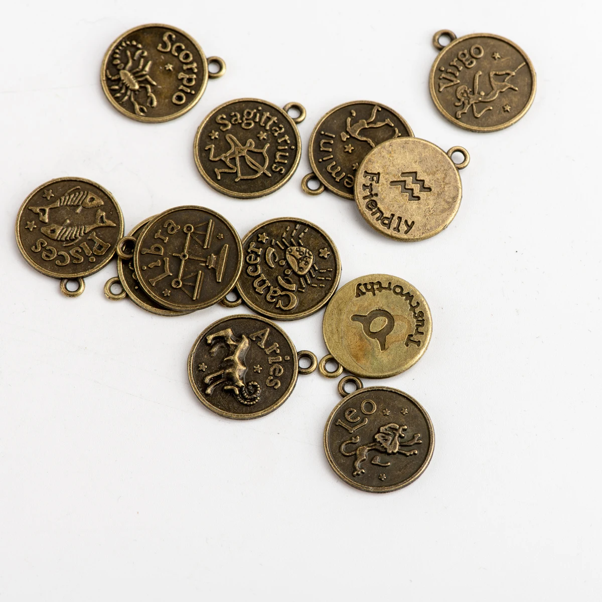 12 constellations pendant Jewelry finding & components  accessory Tibetan silver Bronze bronze pendant jewelry DIY #JY115