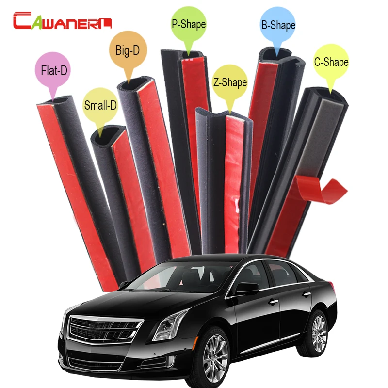 Cawanerl Rubber Car Sealing Seal Strip Kit Sound Insulation Vehicle Seal Edge Trim Weatherstrip For Cadillac STS XTS DeVille