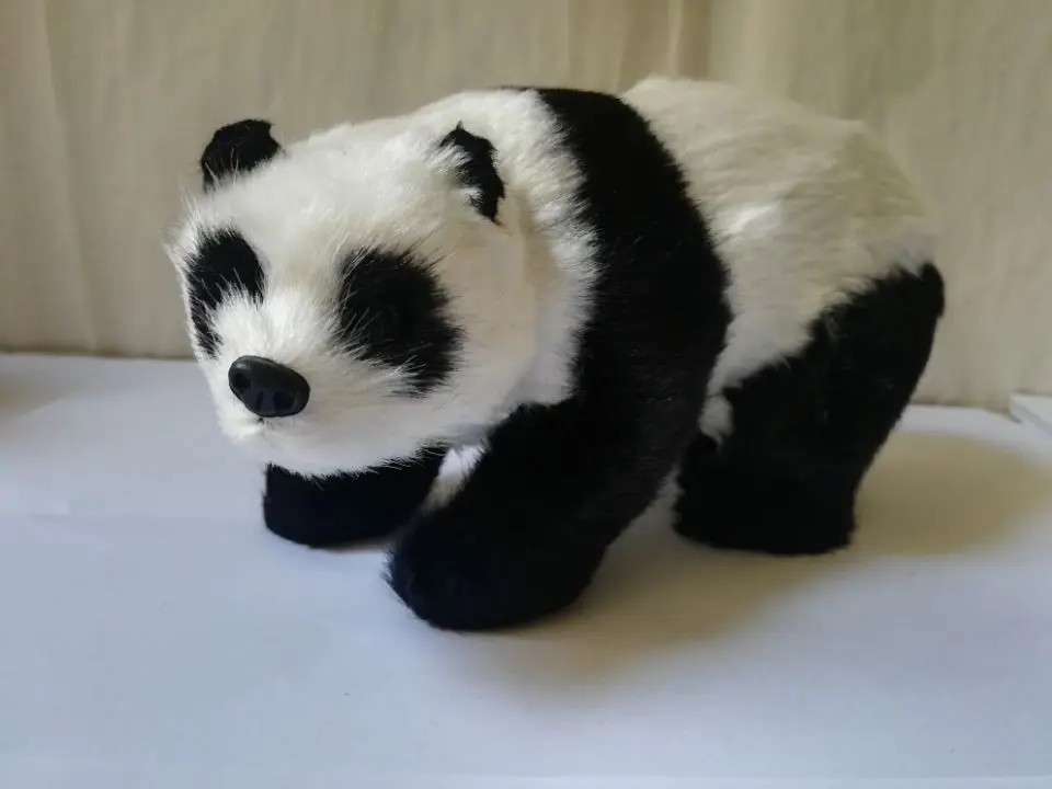 

plastic&furs panda about 16x8x9cm model prop.home decoration Xmas gift b0577