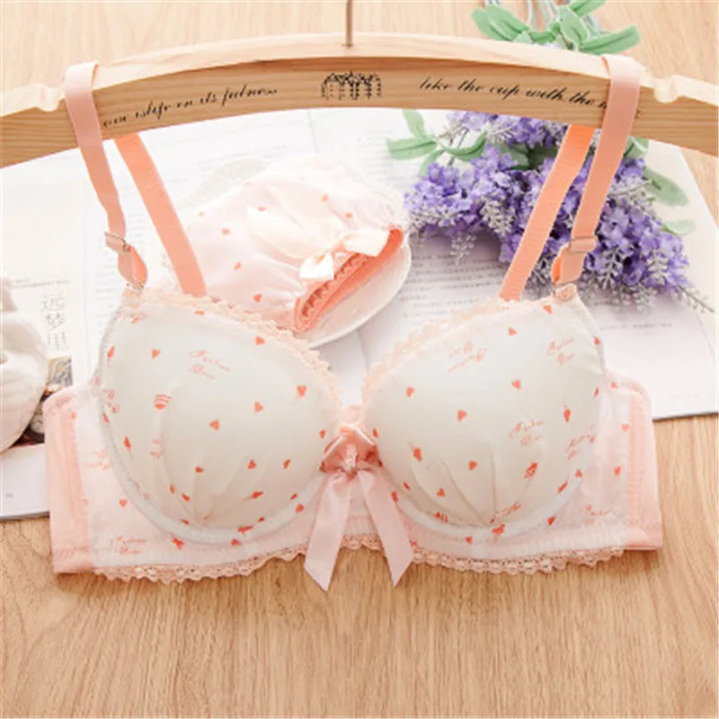 Fashion Lovely Teenage Girl Underwear wired Young Girls Training Bra Lace Bra for Kids Little Girls Small Bra