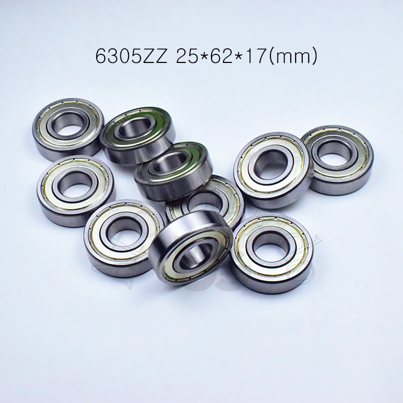 Bearing 1pcs 6305ZZ 25*62*17(mm)  chrome steel Metal Sealed High speed Mechanical equipment parts