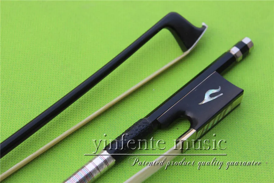 XHT-0058# new one    4/4 Violin Bow  black  Carbon Fiber Fine  Sliver String High Quality