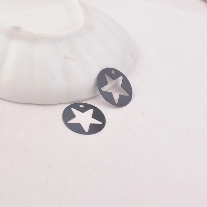 50 Stück AC9915 18mm runde Sternanhänger Verbinder für DIY-Ohrringe und Anhänger – Detail 7