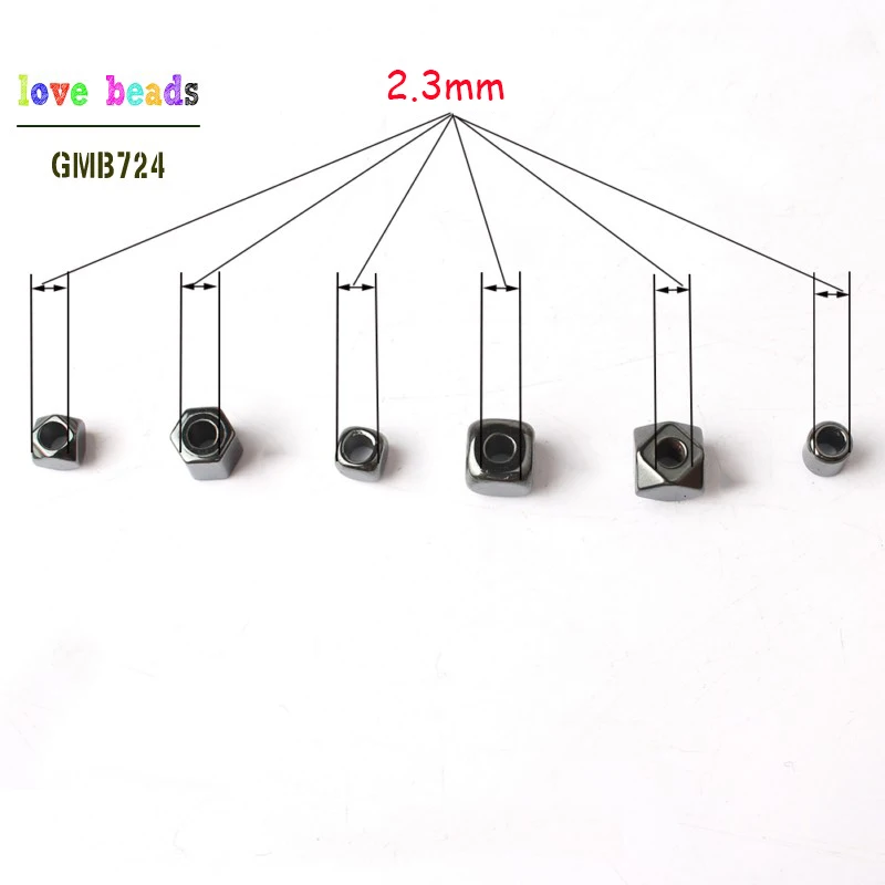 Natural Black Hematite Stone Spacer Column Ball Rondelle Cube Big Hole Beads for Jewelry Making diy Bracelet 15\'\' strand