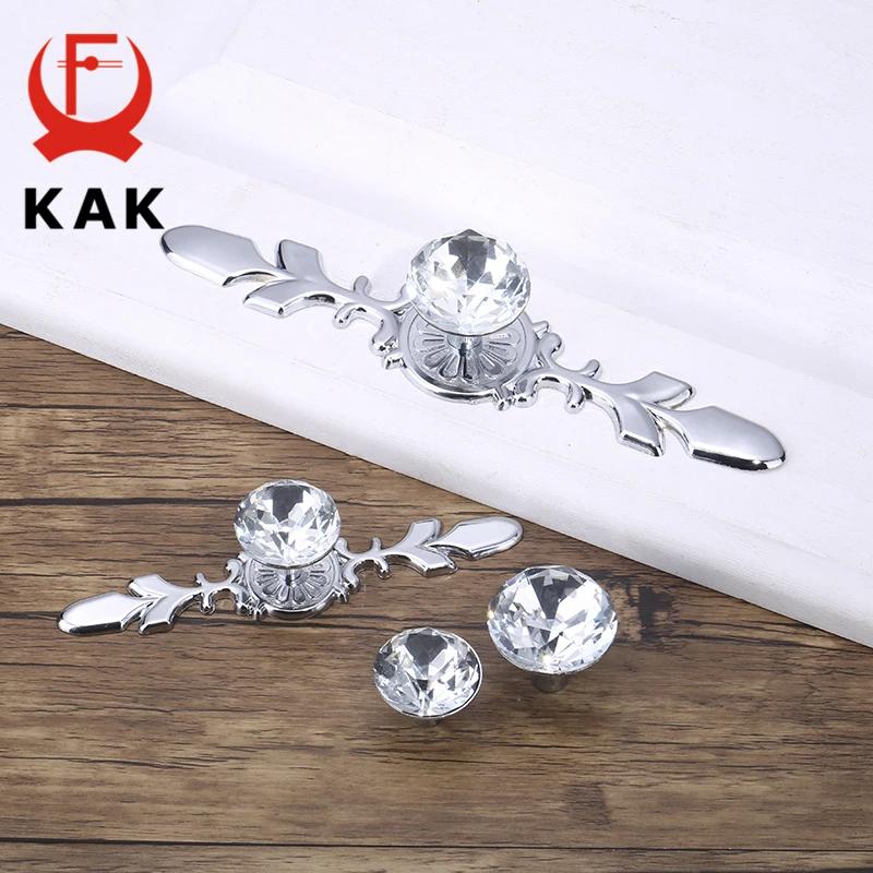 KAK Luxury Diamond Crystal Handles Shoebox Cabinet Handles Closet Door  Drawer Knobs Wardrobe Pulls Pullers With Screws Hardware