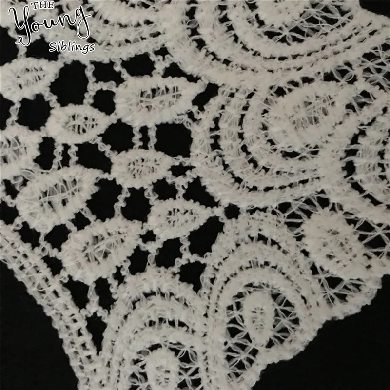 New arrive White Lace Collar Lace Trim DIY Embroidery Flower Lace Fabric Neckline Applique Sewing Craft supplies Scrapbooking