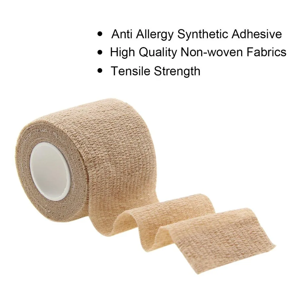 10 Rolls Self-Adhesive Cohesive Wrap Bandage 5cm Width Family Use Elastoplast Waterproof Flexible Sport Stretch Tape