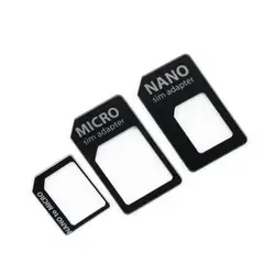 Adaptador de MICROSIM 3 en 1 para Nano SIM a Micro estándar para Apple, para iPhone 5 5g 5, 10 unids/lote