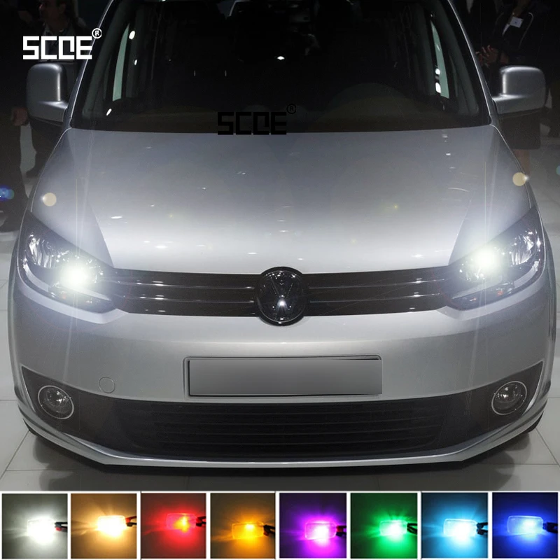 For Volkswagen Caddy SCOE 2015 2X 12SMD LED Front Parking Light  Front Side Marker Light Source Car Styling