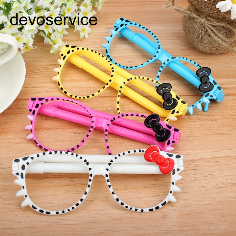 Fashion Frame Cute kawaii Ballpoint Pens primary students Gift  Glasses Pen