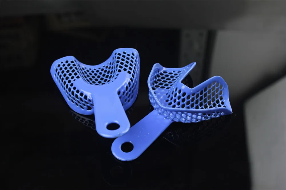 

5Set Dental Impression Hard plastic Autoclavable Denture Instrument blue Teeth Tray Oral Hygiene Tooth Tray Dental Lab Tools