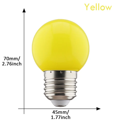 20 stks Kleur LED Lamp E27 220 V G45 7 Kleur RGB Lampada LED Lamp SMD3528 Vakantie Kerst Lamparas LED Gloeilamp Fashlight