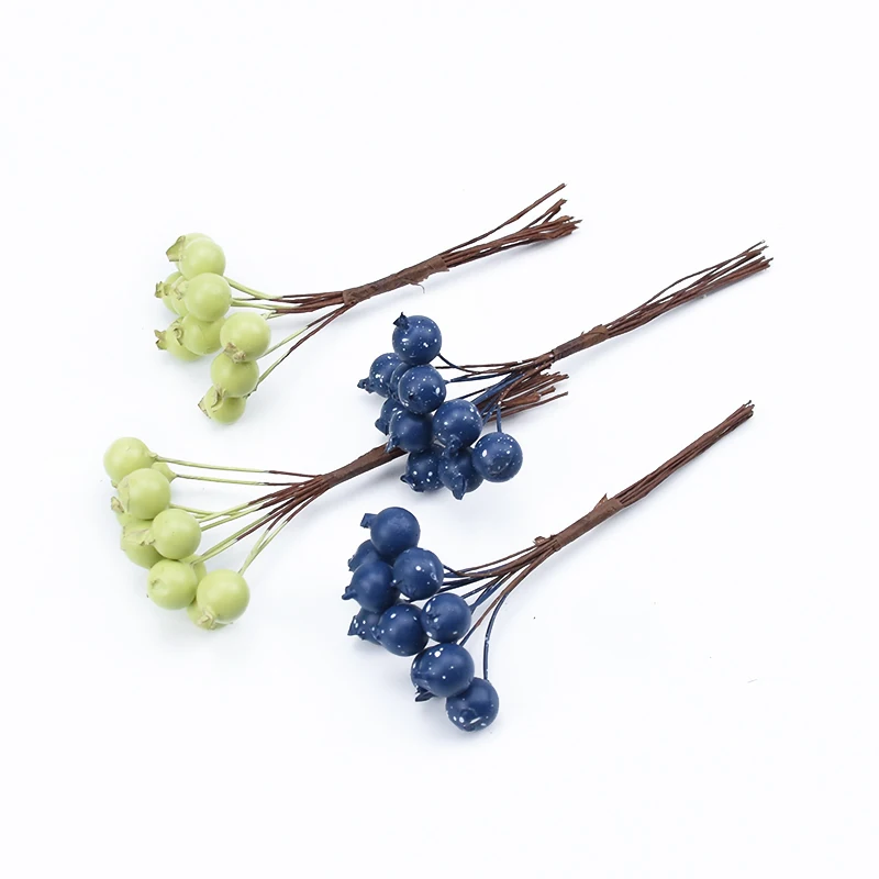 20pcs PE Cherry Fruit Artificial Plants DIY Gifts Box Christmas Decorations for Home Scrapbooking Decorative Flowers Wreaths