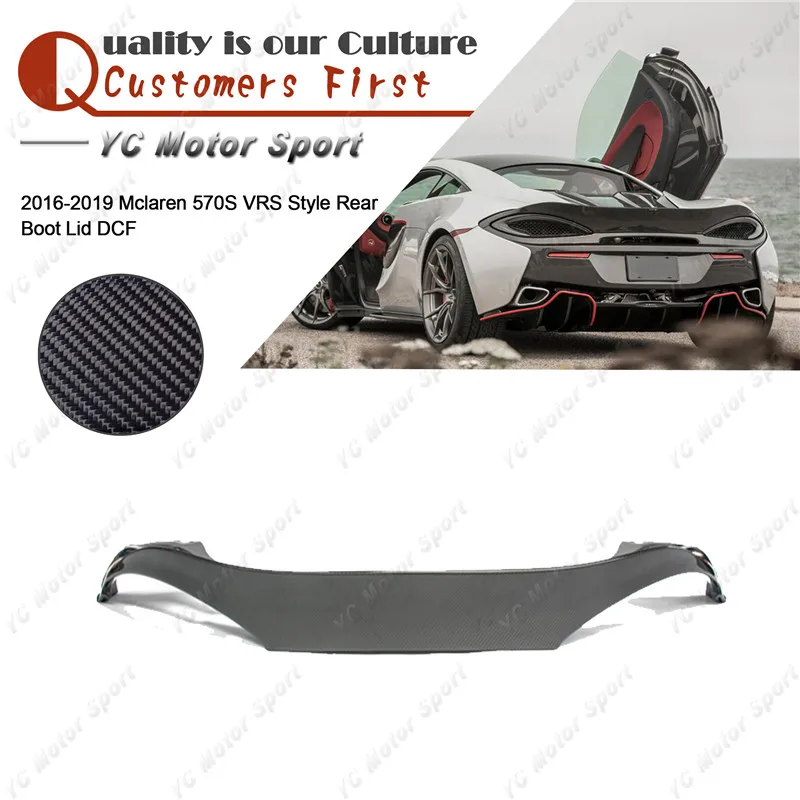 Car Accessories Dry Carbon Fiber VRS Style Trunk Boot Lid Fit For 2016-2019 Mclaren 570S Rear Duck Bill Cover