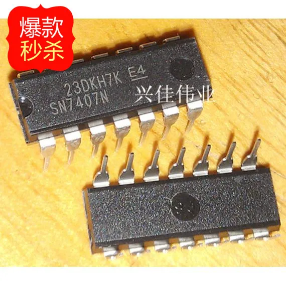 10PCS New SN7407N 7407N 7407 six -inverting buffer / driver DIP-14