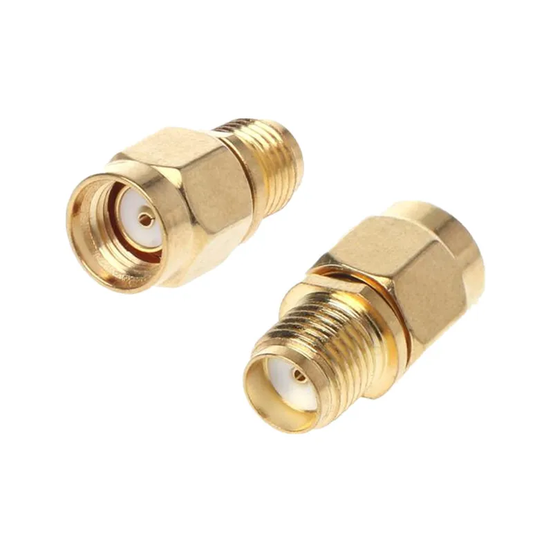 

10pcs RP-SMA Male Plug to SMA Female Jack RF Coaxial Coax Adapter Convertor Connector Straight Goldplated