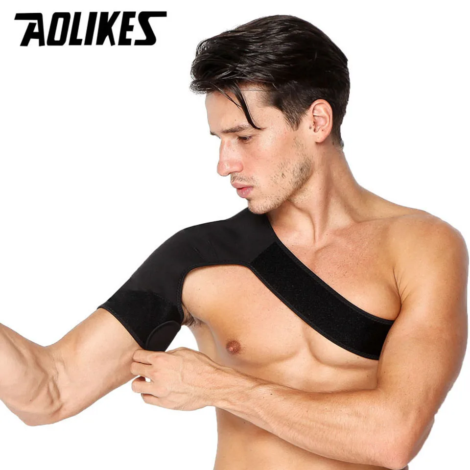 AOLIKES 1PCS Breathable Shoulder Protection Elastic Bandage Shoulder Supports Kinesiology Sports Tape Single Shoulder Protector