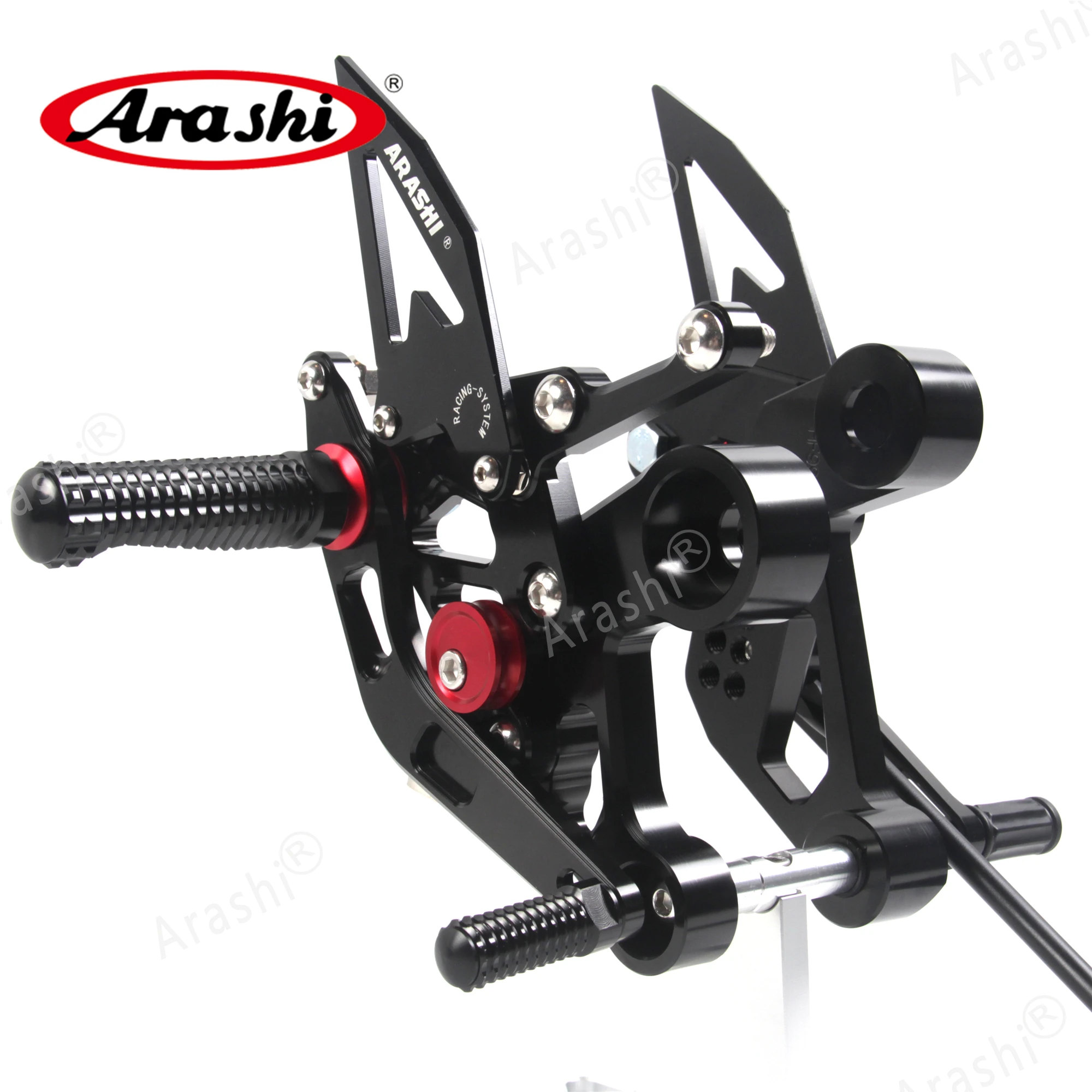 Arashi MT09 / FZ09 / FJ09 Arashi Footrest CNC Adjustable Rearset Foot Pegs For YAMAHA MT FZ 09 MT-09 FZ-09 2014 - 2020 QS