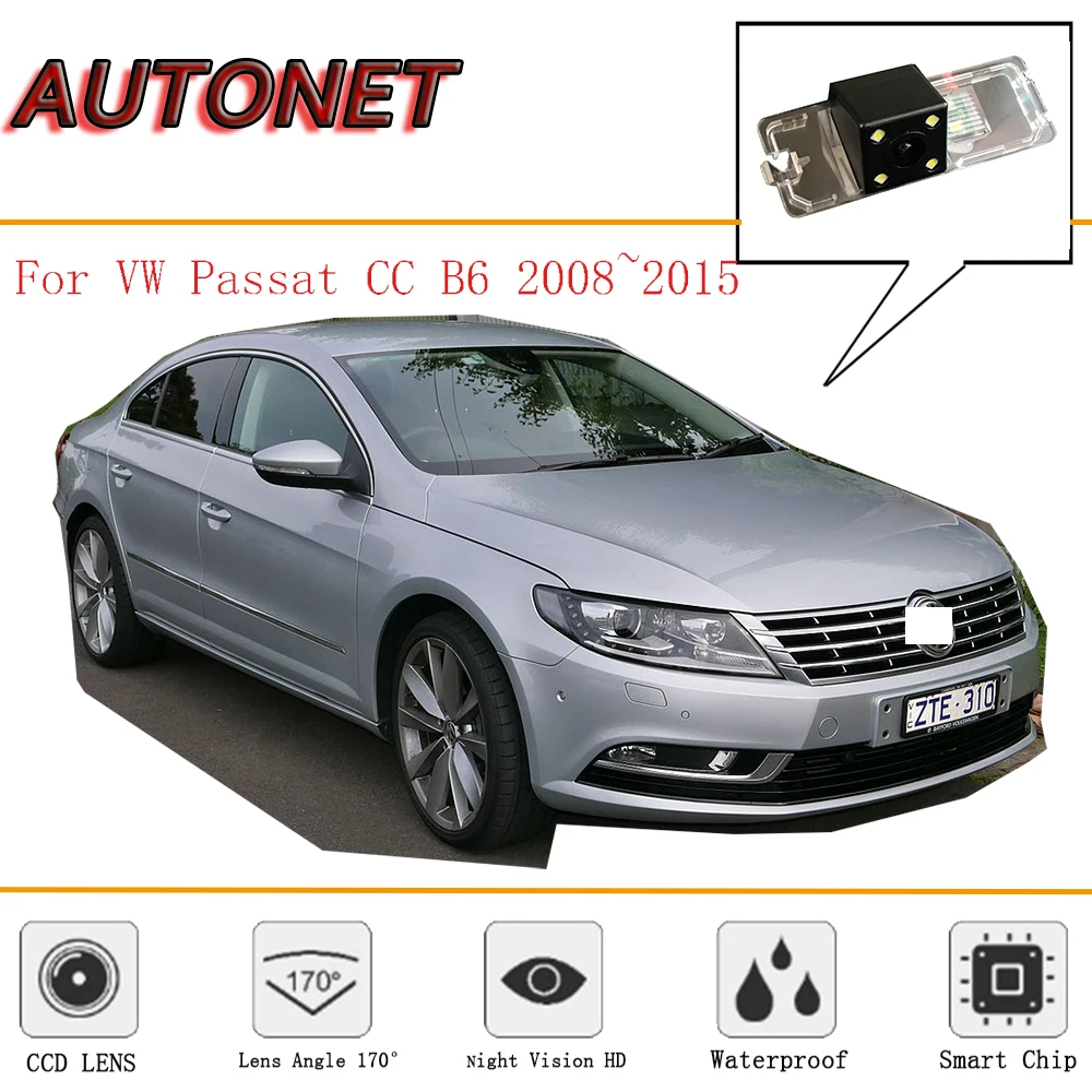 

Камера заднего вида AUTONET для Volkswagen VW Passat CC B6 2008 ~ 2015, Magotan CCD, номерной знак ночного видения, резервная камера