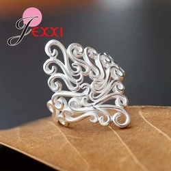 Real 925 Sterling Silver Exquisite Hollow Rings Top quality Factory Price Best Party Fingers Jewelry Romantic Trendy Gift