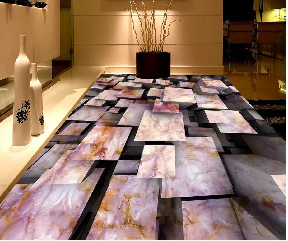 

Marble Floor wallpaper 3d for bathrooms 3D wallpaper 3d floor murals PVC waterproof floor Custom Photo self-adhesive 3D floor