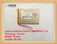 Liter energy battery 367098 4000mAh 3.7V original road N70S 7 inch Tablet PC battery cool x5 Newman on behalf Chilean T7S