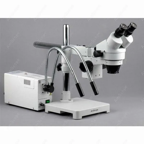 مجهر ستيريو تكبير مجهر من سلسلة AmScope SM-3B 3.5X-45X على حامل ذراع واحد