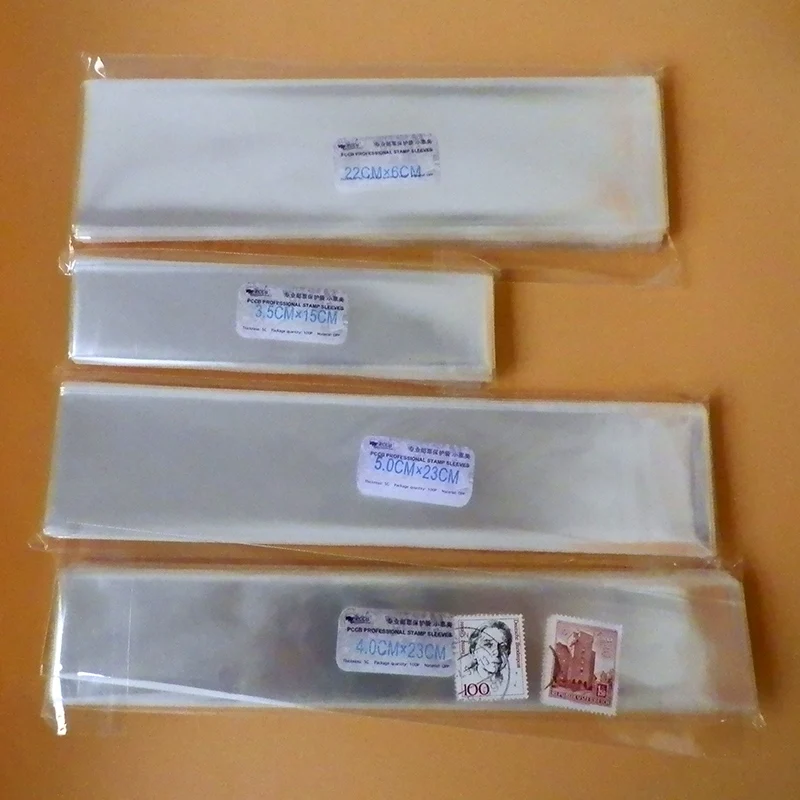 100PCS/Pack Long strip PCCB STAMP SLEEVES Collection Protection bag 30mm*150m 40mm*230mm 50mm*230mm 60mm*220mm