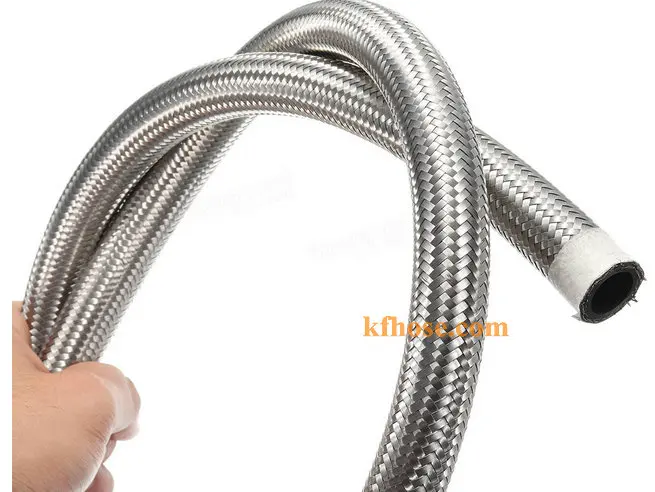 Hot Auto Cars An4 Stainless Steel Braided Outside Oil Cooler Hose for Racing Car Trucks Motorcycles  J1532  1M