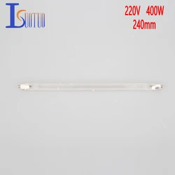 240mm 220V 400W Vacuum Halogen Tube  IR Radiation Quartz Lamp Infrared Halogen Tube Directional