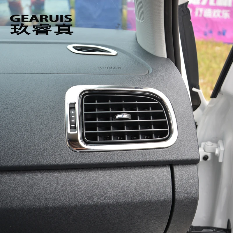 Car styling For Volkswagen vw POLO Trim Accessories Interior Air conditioning Outlet Decoration cover Sticker Auto Accessories