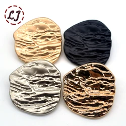 High quality fashion sewing button 10pcs/lot tree lines metal decorative buttons for women overcoat garment accessories DIY