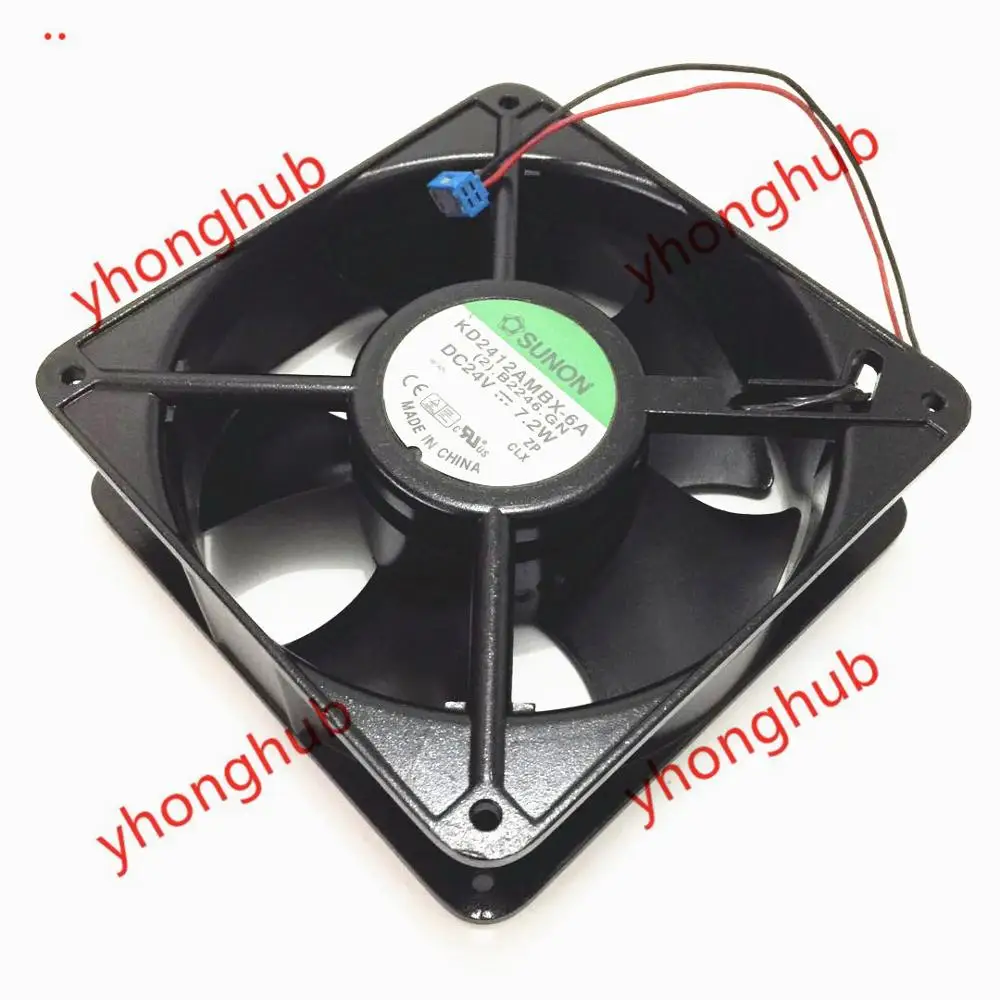 SUNON KD2412AMBX-6A (2).B2246.GN.121 DC 24V 7.2W 120X120X38mm Server Cooling Fan