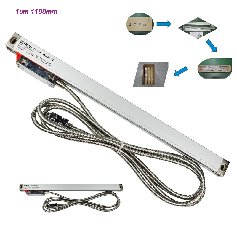 TTL/RS-422 0-1200mm DRO Digital Linear Scale/Optical Scale/Linear Encoder/Linear glass scale