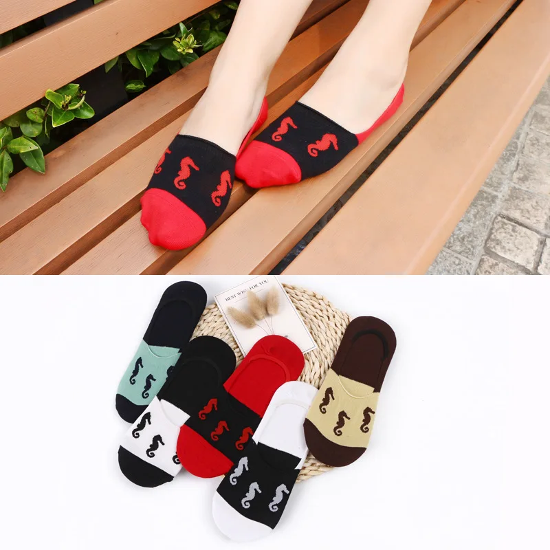 

Cotton women low ankle boat socks invisible silicon gel slipper girl boy hosiery 1pair=2pcs ws163