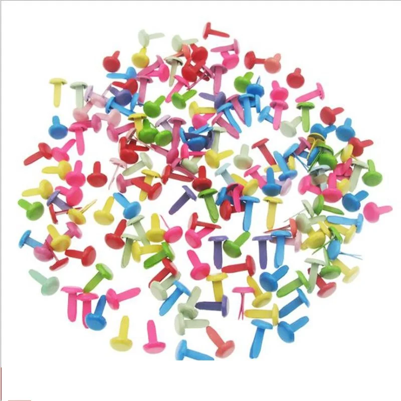 100PCS 4.5mm/5.5mm/6mm/8mm Mix Colors Metal Rivets for Scrapbooking DIY Cards Making Handmade Shoes Bags Fastener Brads Buttons