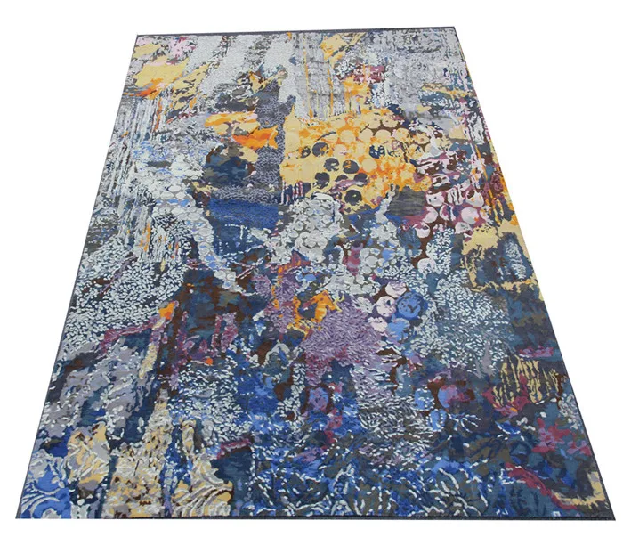 Handmade wool carpet knitting European  luxury, pure wool living room bedroom abstract art style carpet 6.5'x9.5' gc180mor01yg2