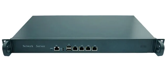 Intel D525 1U Rack Ears Network Server with 6*Intel 8253V 1000M LAN support ROS PFSense Panabit Wayos  Barebone PC router