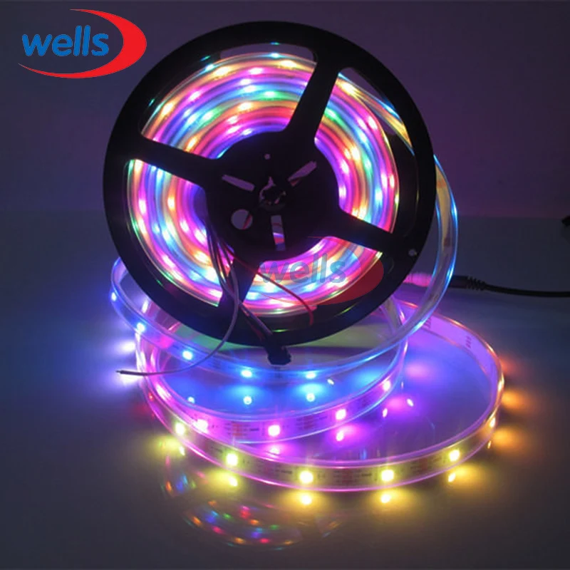 4M/5M Volle Farbe WS2812B Smart Pixel Steuerung Led-streifen 30/60/144leds/m Einzeln Adressierbaren 5V Wasserdicht/Nicht-Wasserdicht