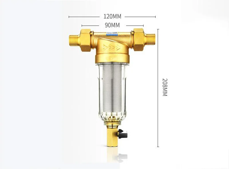 Фильтр для воды Prefilter первый шаг системы очистки воды 59 латунь 40 микрон сетка из нержавеющей стали prefiltro D240 Бесплатная доставка