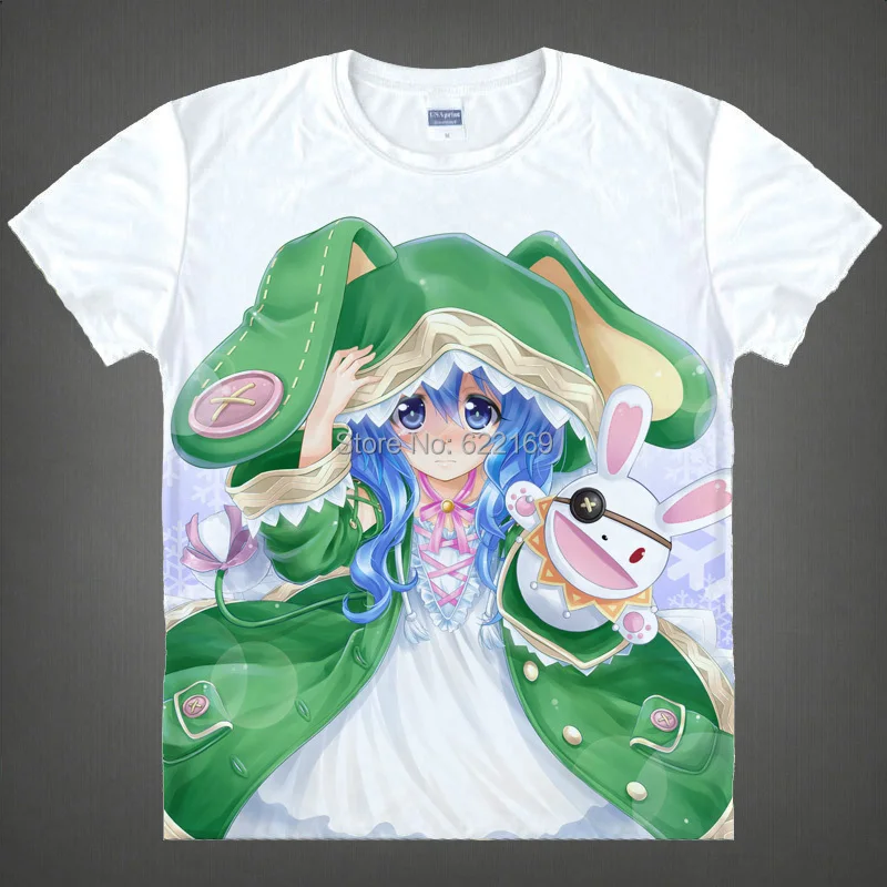 DATE A LIVE Kurumi Tokisaki Cosplay Costumes T Shirt Men's Japanese Famous Anime T-shirt Unique Gift Camisetas Masculina