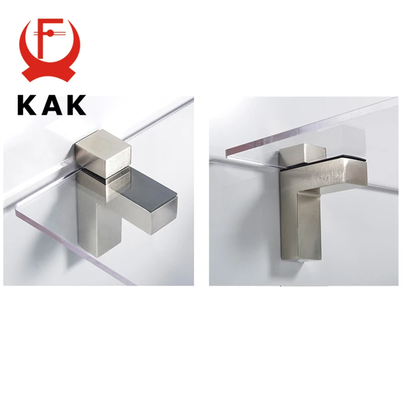 KAK Zinc Alloy Adjustable Glass Clamps Glass Plated Brackets Chrome Alloy Shelf Holder Support Clamp Holder For Glass Shelves