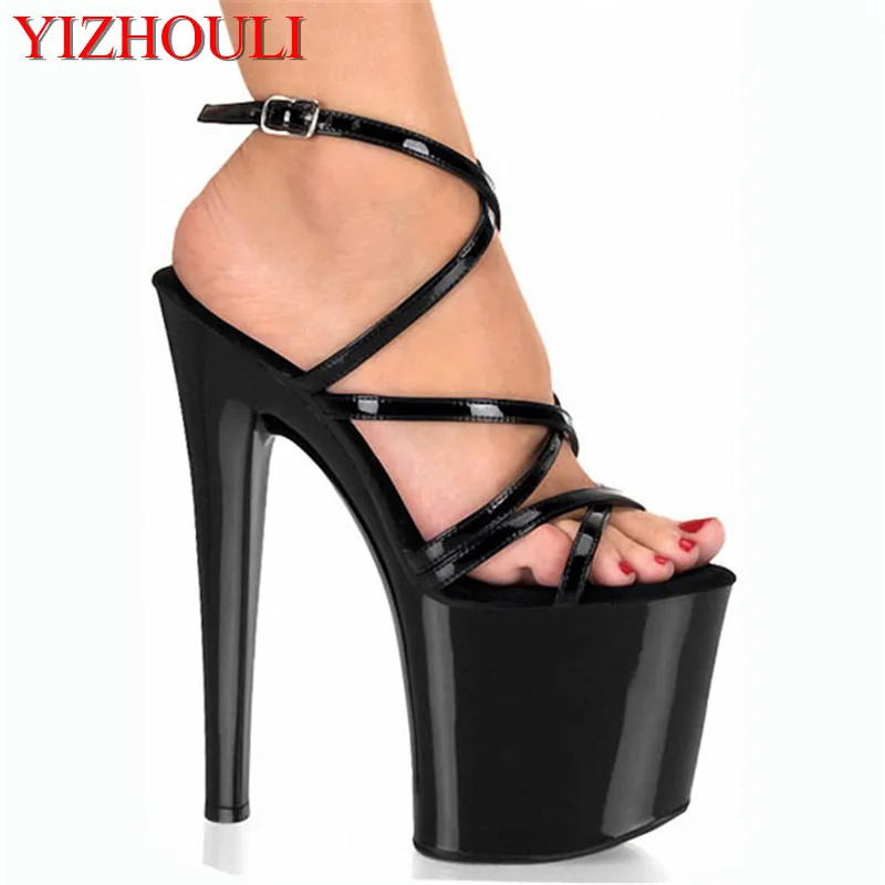 

Fashion sexy heels, 20cm sandals stiletto with 8 inch platform tie, T-plus sexy women sandals