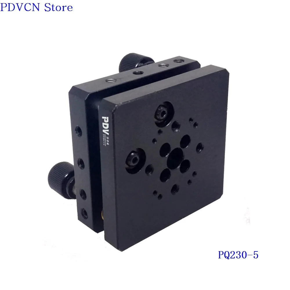 PQ230-5 Two-Axis Tilt Platform, Precise Manual Tilt Stage, With Two Fine Adjusting Screws, Tilt Range: +/- 5 degree