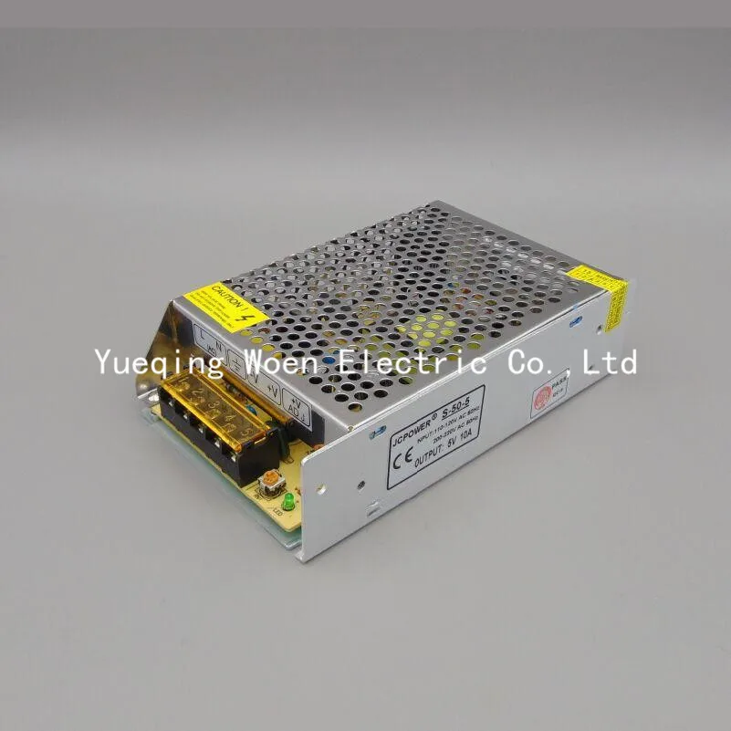 

S-50-5 switch 5VDC 10A 50W transformer power supply 5V 10A 50W LED switching power supply