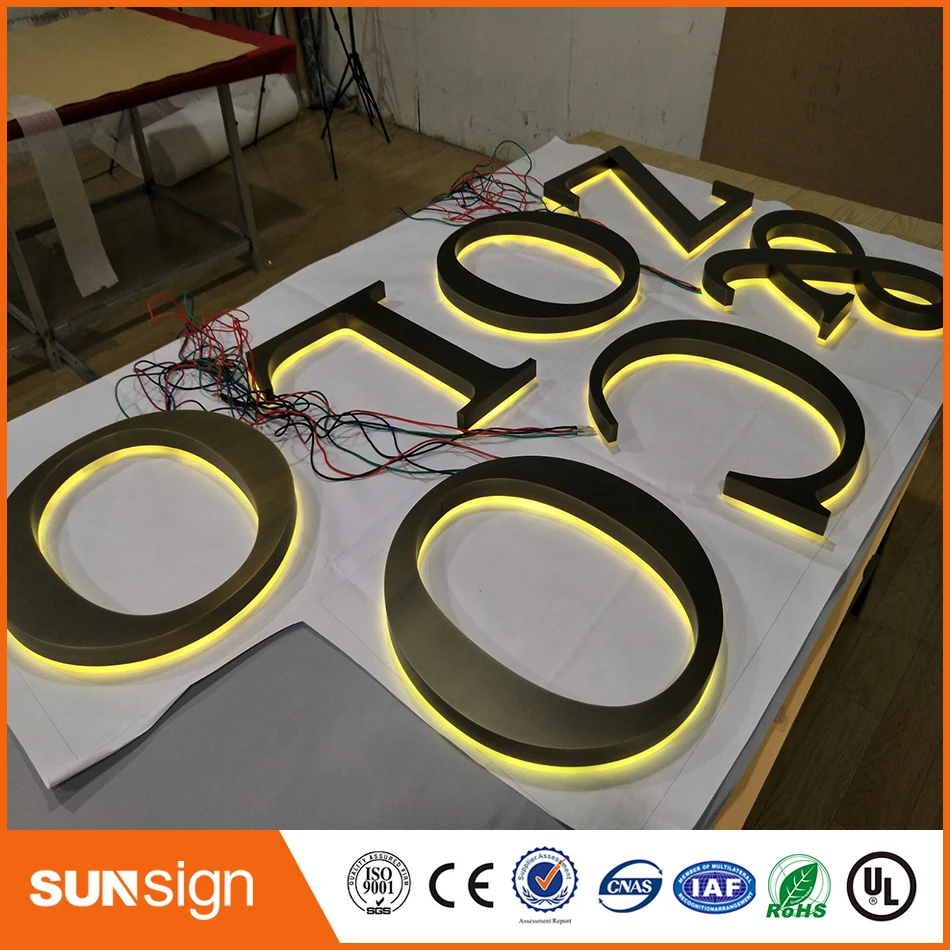 Factory Outlet Outdoor Reclame Backlit Rvs Led Brief Tekenen